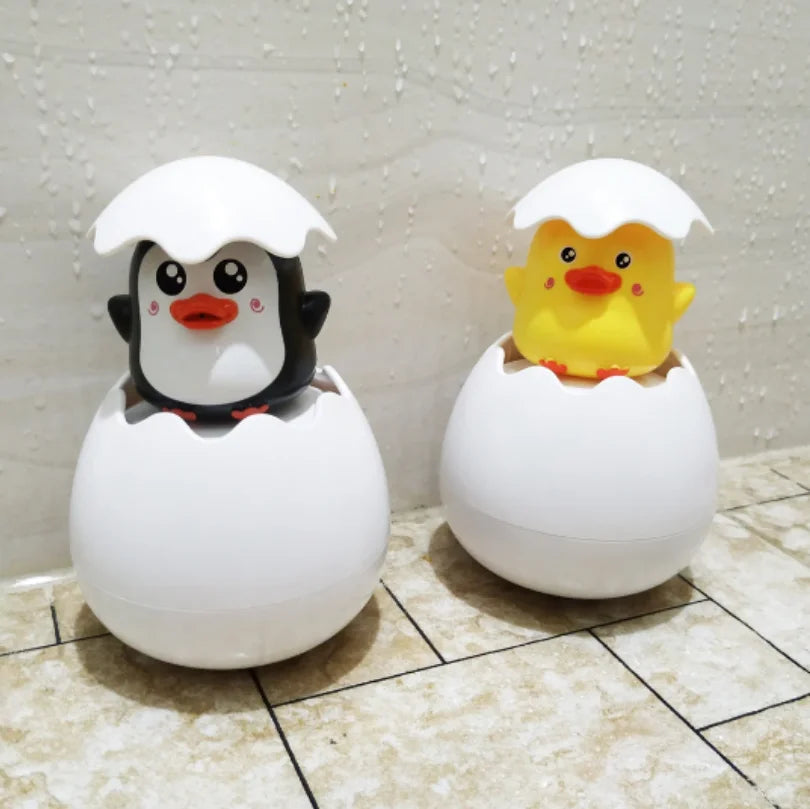 Baby Bath Duck Penguin Egg Water Sprinkler Toy for Kids
