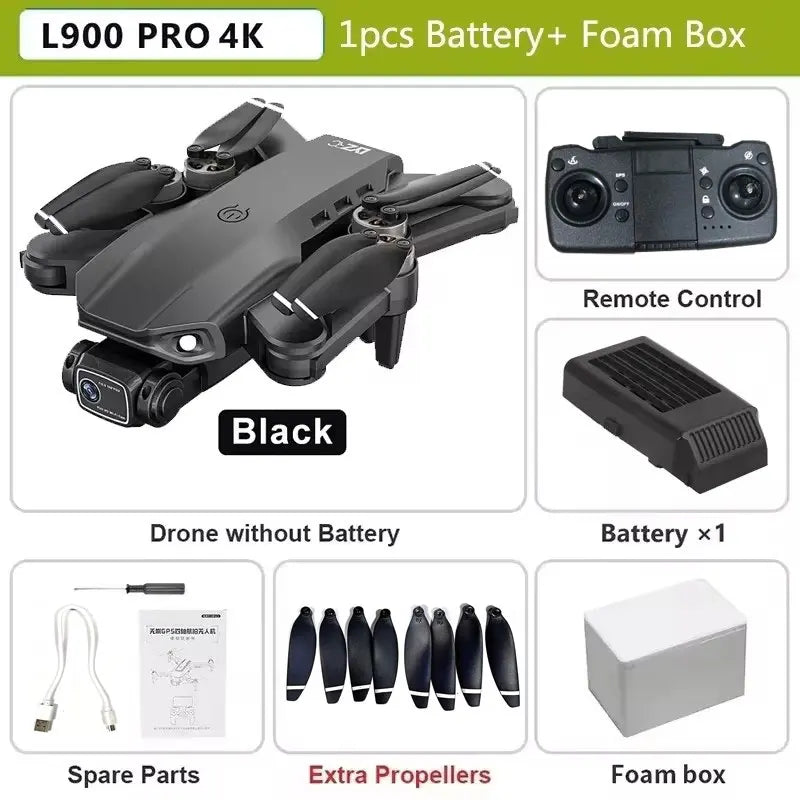 L900 Pro SE Max GPS Drone – 4K Dual HD Camera 5G WiFi FPV Quadcopter with Obstacle Avoidance