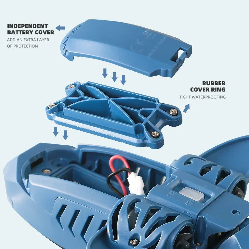 RC Shark and Whale Toy – Electric Remote Control Dolphin Submarine for Pool and Bath