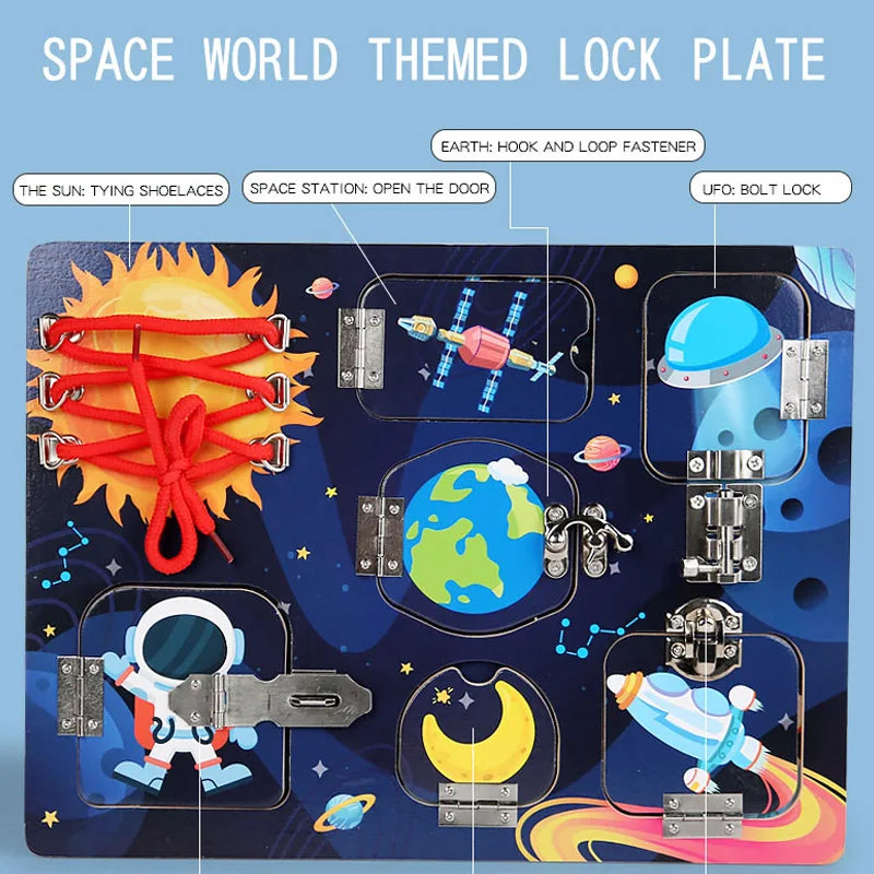 Montessori Wooden Solar System Puzzle 8 Planets Educational Toy for Kids Earth and Sun Learning Gift