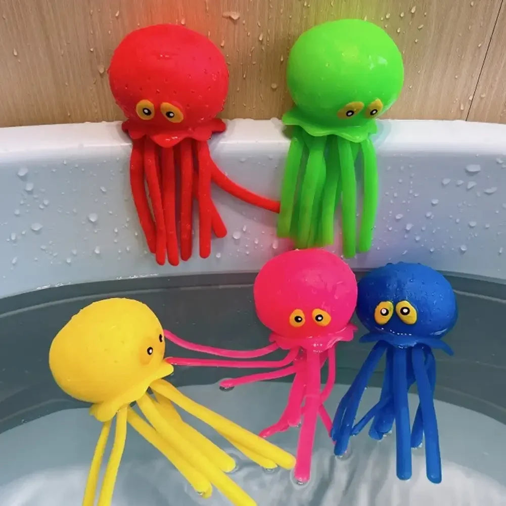 Baby Bath Sponge Octopus Toy – Water Absorbing Squeeze Stress Relief Toy