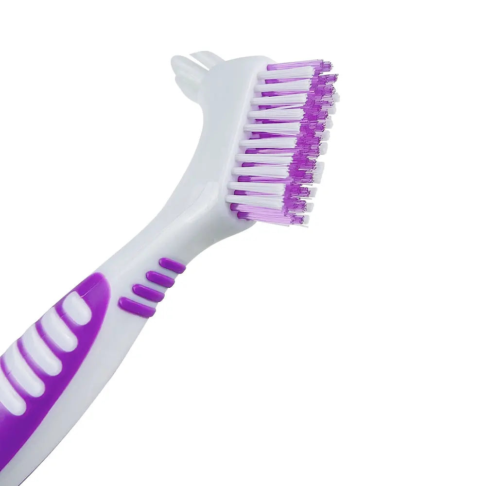 10Pcs Denture Cleaning Brushes, Multi-Layered Bristles, Non-Slip Ergonomic Rubber Handle for Oral Care