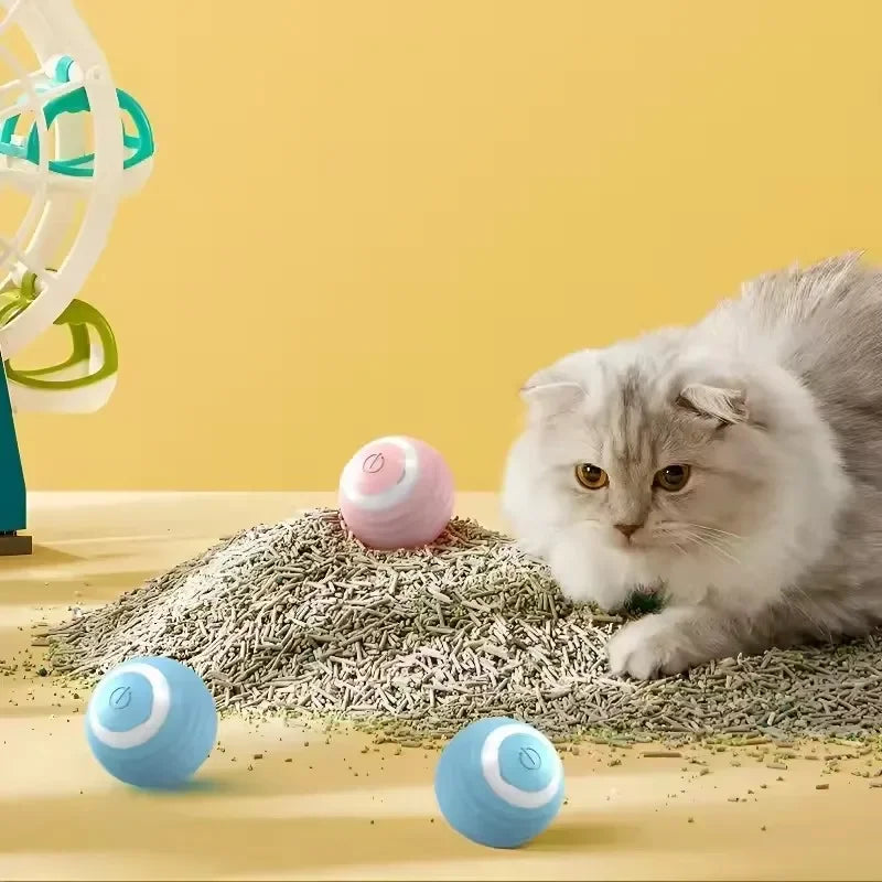 Cat Interactive Ball Smart Cat Toys for Pet Indoor Automatic Rolling Ball Electronic Interactive Cat Toy Cat Game Accessories