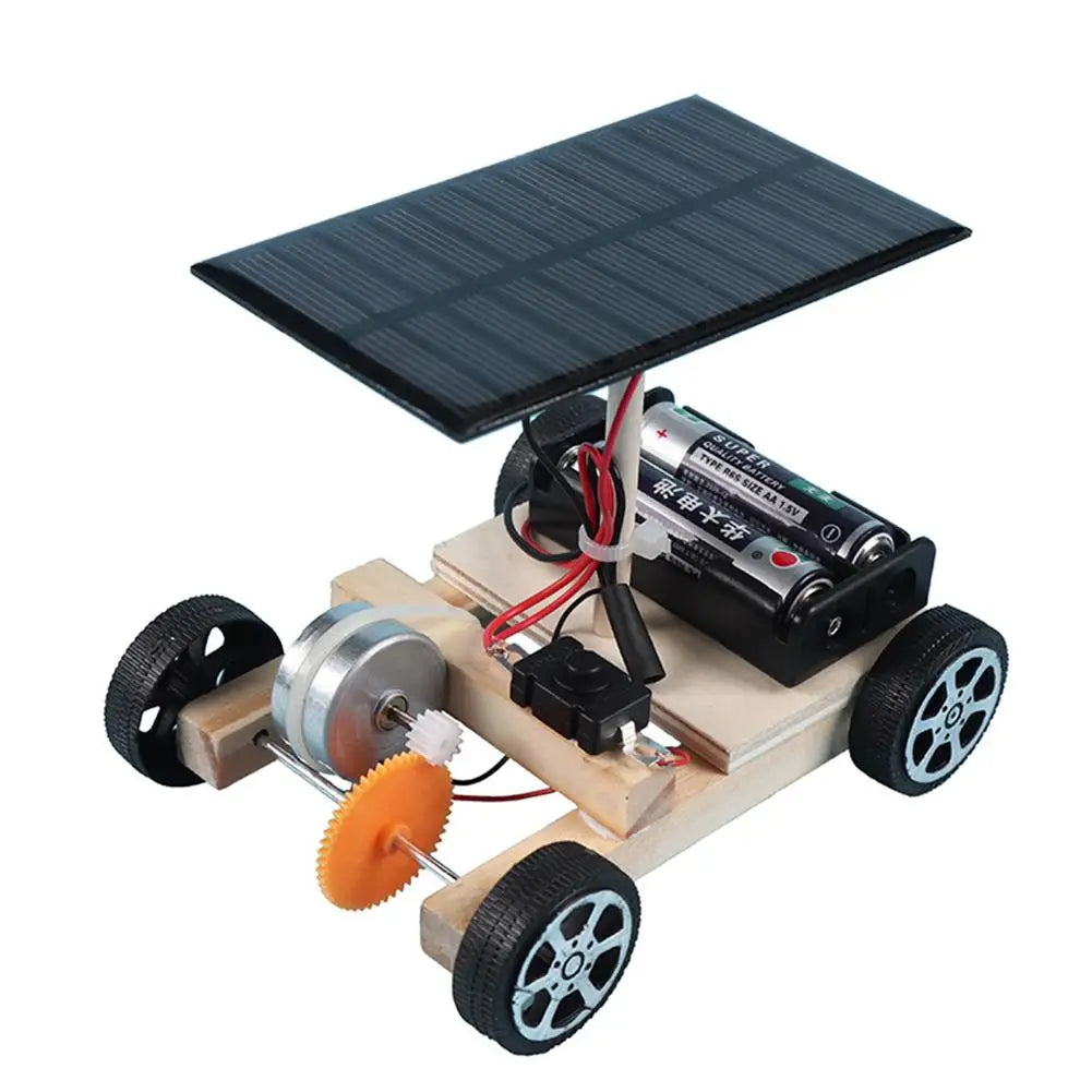 DIY Solar Powered Car Kit – STEM Educational Assembly Toy for Kids, No Batteries, 11.5×9×9 cm (4.5×3.5×3.5 in)