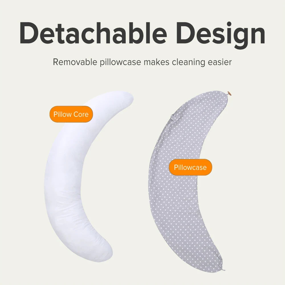 71*51*14 Inches Ergonomic Nursing Pillow - Breastfeeding Cushion with Removable, Machine-Washable Cover, Pregnancy Pillow for Adults