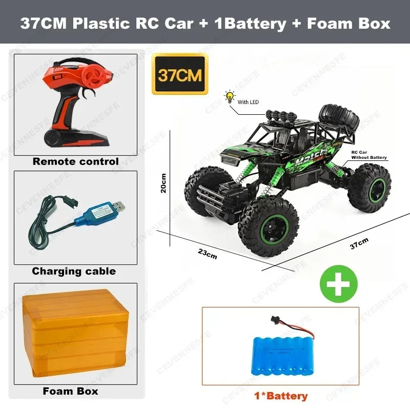 4WD RC Car 1:12 Off-Road 4x4 Remote Control Buggy with LED Lights
