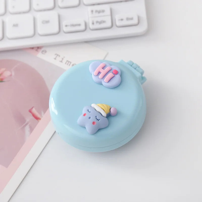 1PCS Cute Kid Hair Brush – Mini Cartoon Bear Hair Comb with Mirror, Portable Massage Comb for Girls