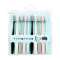10Pcs Set Kids & Adults Soft Bristle Toothbrush, Cute Design Travel Training Dental Care Toothbrush
