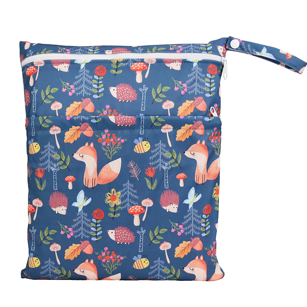 [Sigzagor] Waterproof Wet Dry Bag – Reusable Baby Diaper & Nappy Storage with Two Zippers (36cm x 29cm | 14.2in x 11.4in)