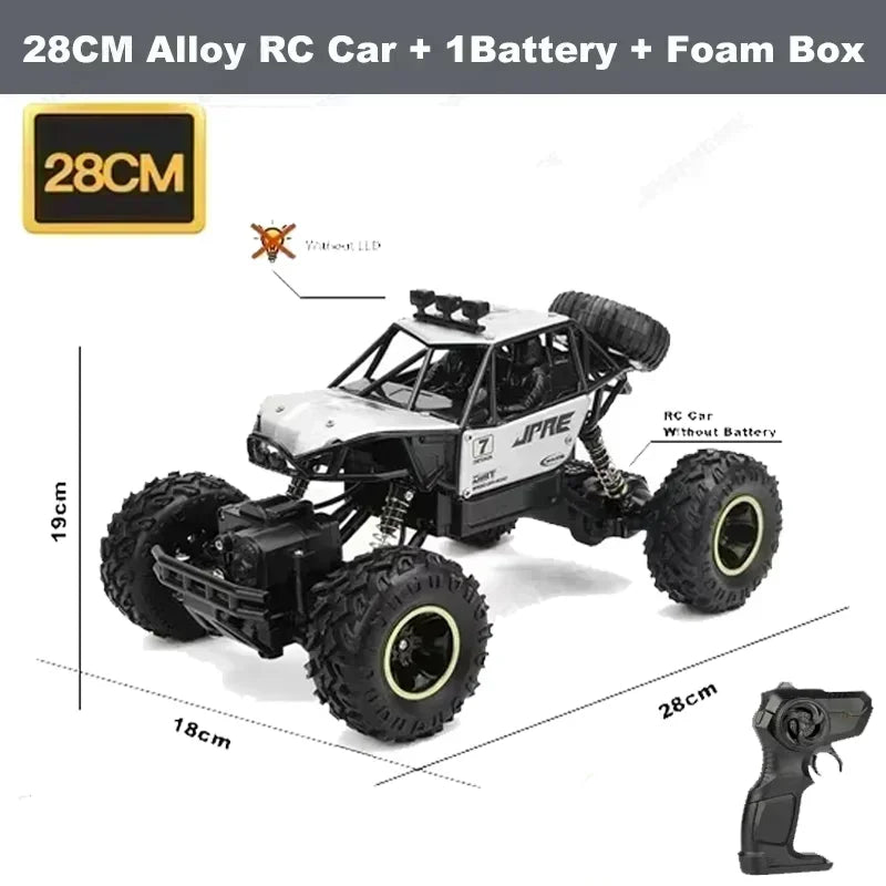 4WD RC Car 1:12 Off-Road 4x4 Remote Control Buggy with LED Lights