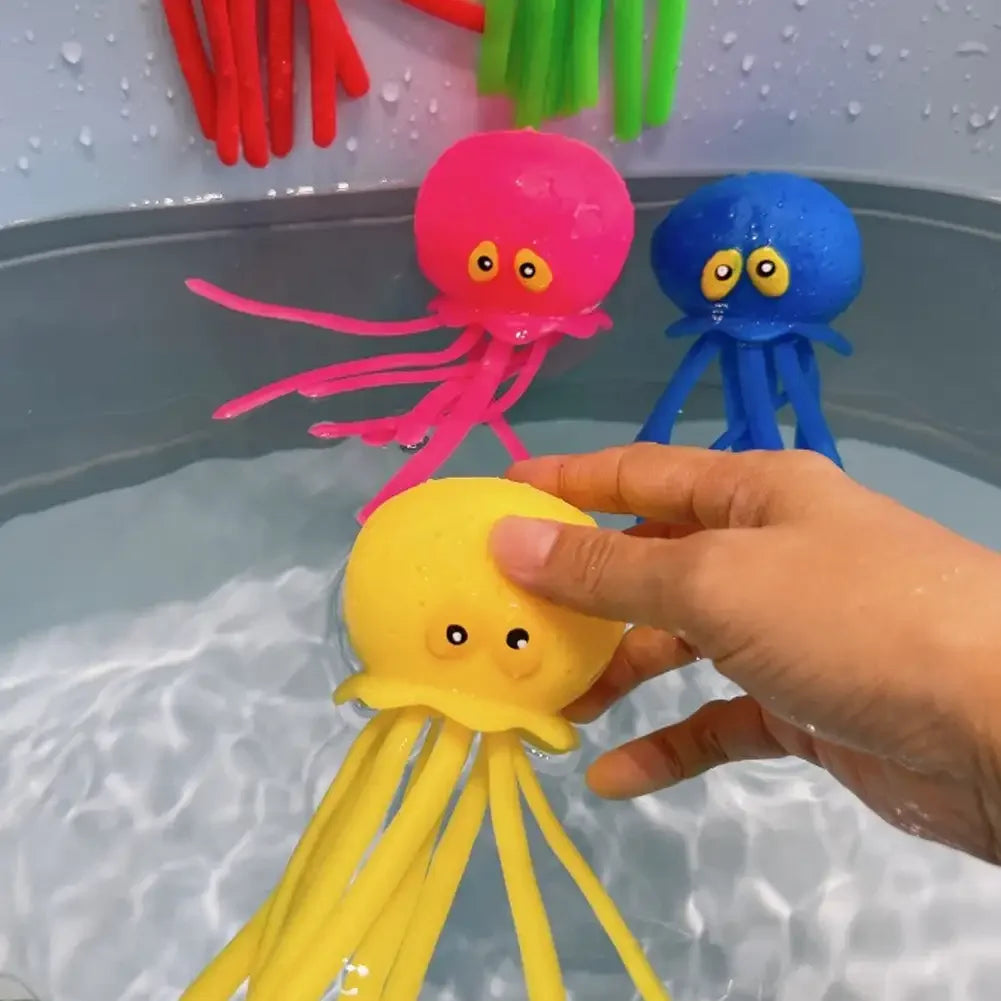 Baby Bath Sponge Octopus Toy – Water Absorbing Squeeze Stress Relief Toy