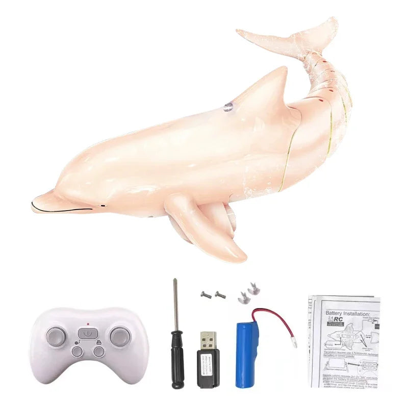 RC Shark and Whale Toy – Electric Remote Control Dolphin Submarine for Pool and Bath