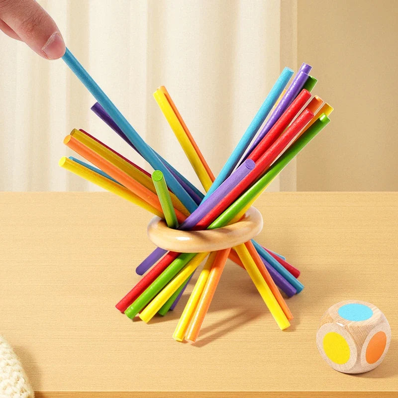Parent-Child Wooden Stick Battle Puzzle — Two-Player Spatial Thinking Game for Kids Ages 3-12