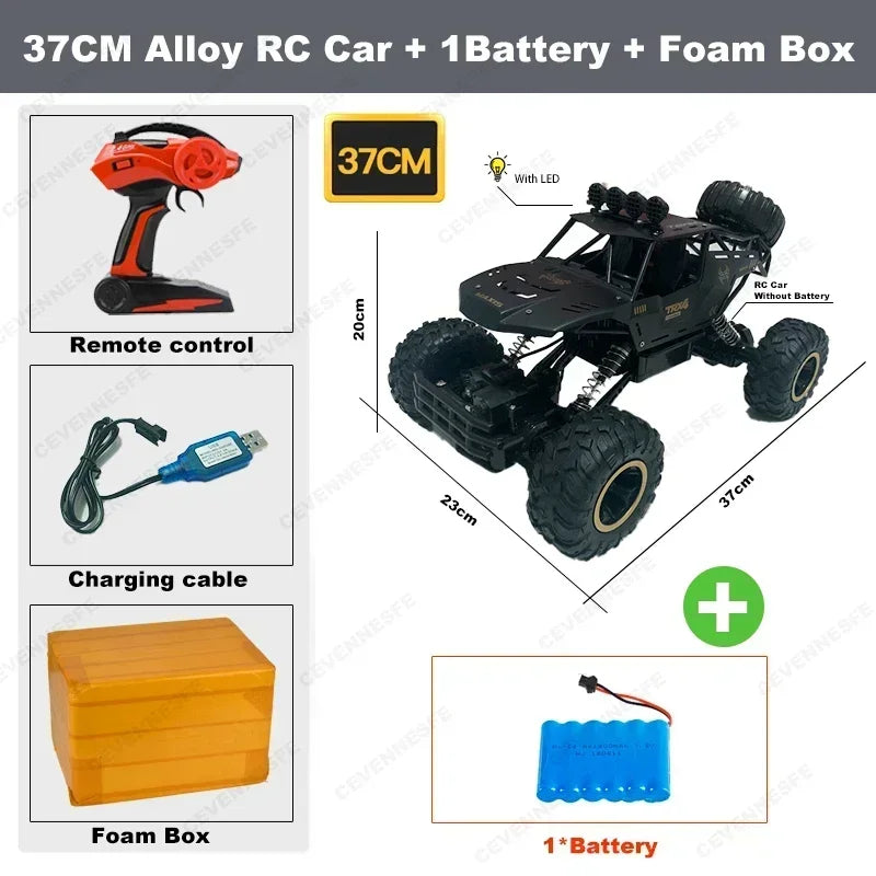 4WD RC Car 1:12 Off-Road 4x4 Remote Control Buggy with LED Lights