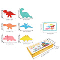 Wooden Dinosaur Stacking Balance Game, Colorful Animal Stacking Blocks Educational Toy for Kids Ages 3+