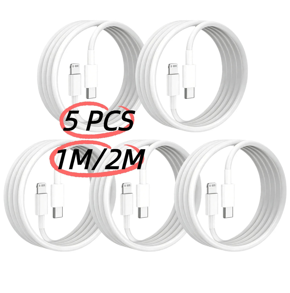 2/5 PCS USB-C to Lightning Car Fast Charging Cable For iPhone 14 13 12 11 Pro Max