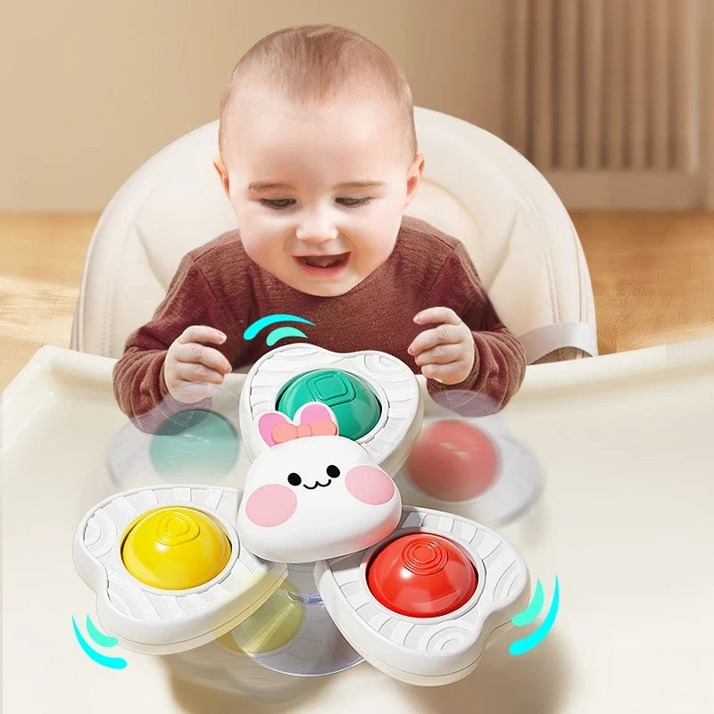 Baby Sucker Spinning Montessori Bath Toy – Rotating Educational Toy for Toddlers