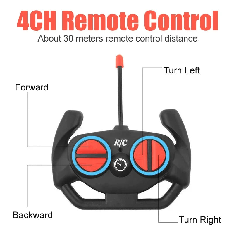1/18 RC Car with LED Lights and 2.4G Remote Control High-Speed Drift
