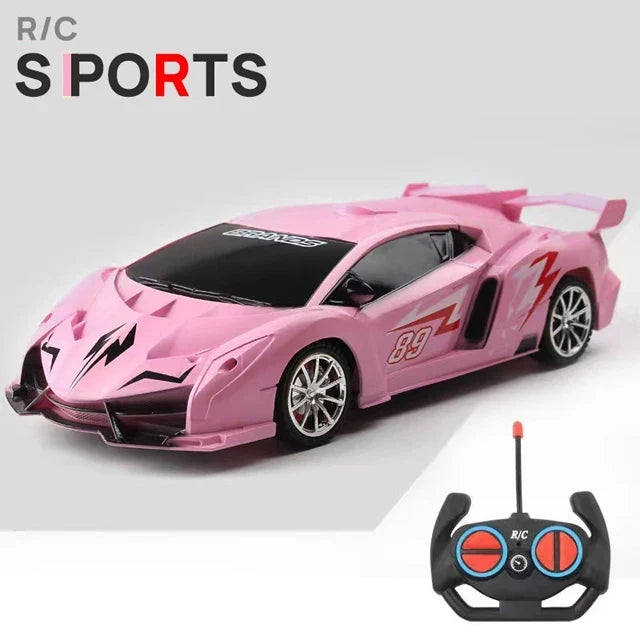 1/18 RC Car with LED Lights and 2.4G Remote Control High-Speed Drift
