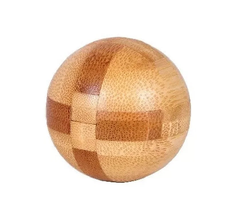 Kong Ming Lock 3D Wooden Brain Teaser Puzzle Interlocking Burr IQ Game for Adults & Kids