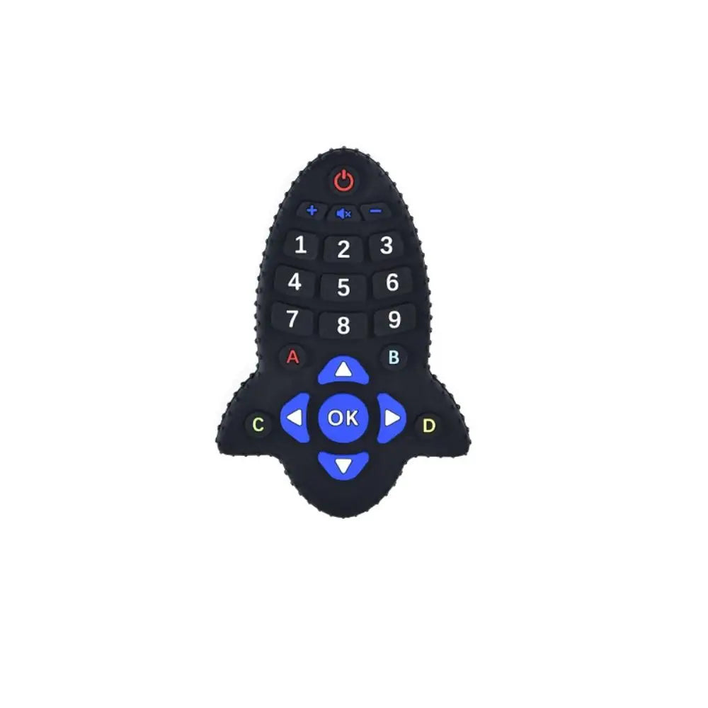 1Pc Baby Silicone Teether - Remote Control Shape, Rodent Gum Pain Relief, Sensory Educational Teething Toy for Kids