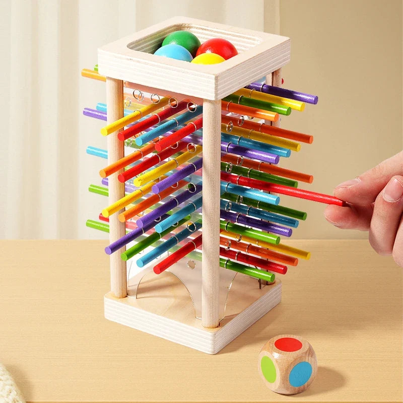 Parent-Child Wooden Stick Battle Puzzle — Two-Player Spatial Thinking Game for Kids Ages 3-12