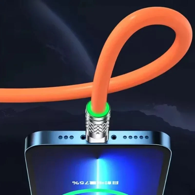 6A 120W 3in1 2in1 USB Fast Charger Cable For iPhone 14 Micro USB Type-C 8-Pin Charging Cable For Huawei Samsung Xiaomi Wire Cord