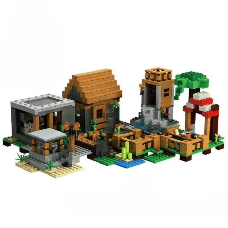 Big Country Village Special Edition Building Blocks – Compatible with Steve Action Figures, Creative Toy Inspired by Pixel World