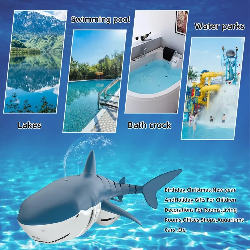 RC Shark Submarine Toy – Waterproof Remote Control Whale for Bathtub and Pool