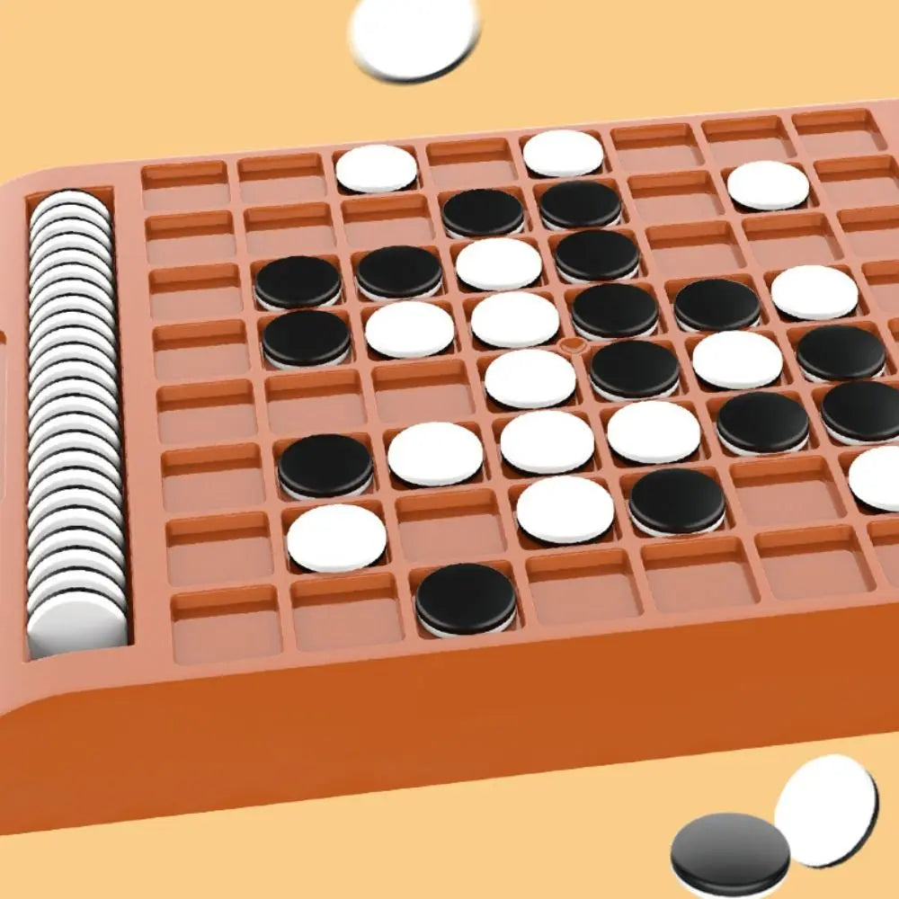 Tabletop Flip Black and White Chess Board Touch Flip Parent-Child Interactive Montessori Portable Kid Overturn Chess Game