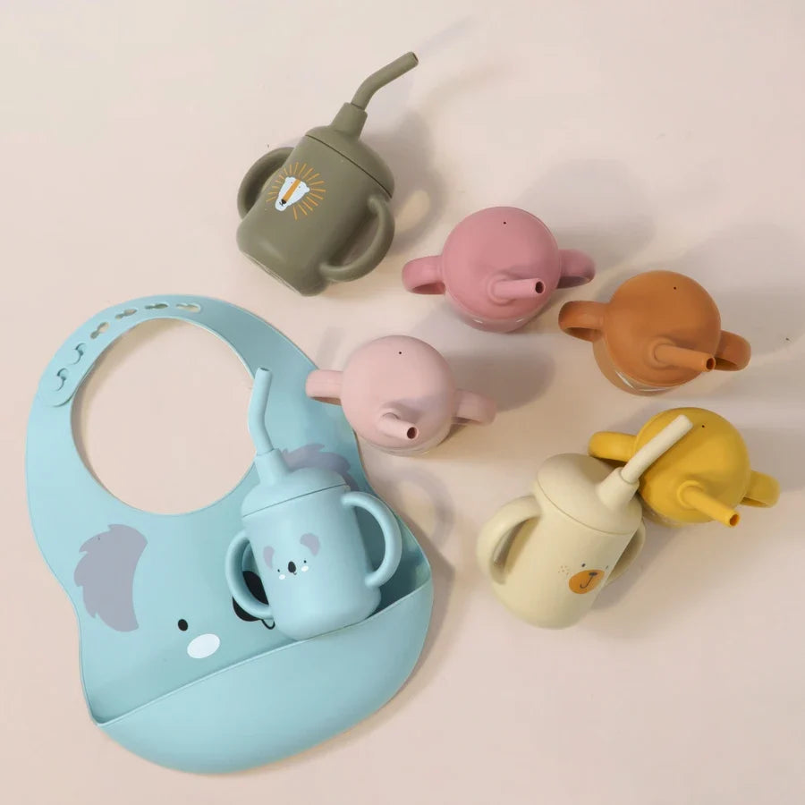Newborn Feeding Portable Drinkware, Baby Food Storage Snack Cup, Infant Sippy Cup, Silicone Feed Water Bottle, Baby Accessories