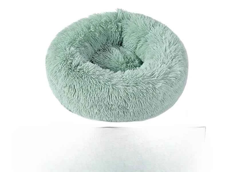 Calming Round Pet Bed: Plush Donut Cuddler for Dogs & Cats