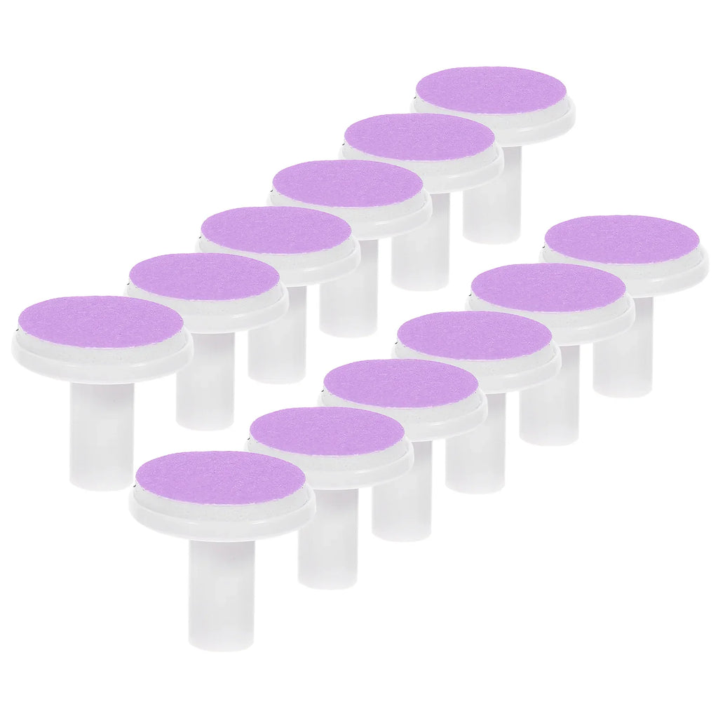 12 PCS Spare Grinding Head Accessories for Electric Baby Nail Polisher – File Pad Tools, Sanding Plastic Infant Pads & Scissors