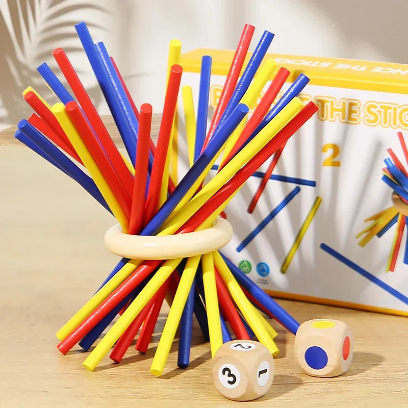 Parent-Child Wooden Stick Battle Puzzle — Two-Player Spatial Thinking Game for Kids Ages 3-12