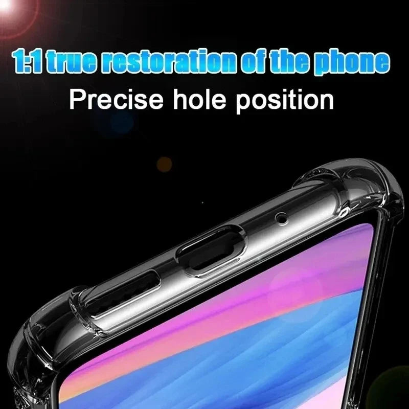 Shockproof Transparent Case For Xiaomi Redmi Note 13 12 11 Pro + Phone Case Redmi Note 10 9 Pro Max 8 7 Soft Clear Back Cover