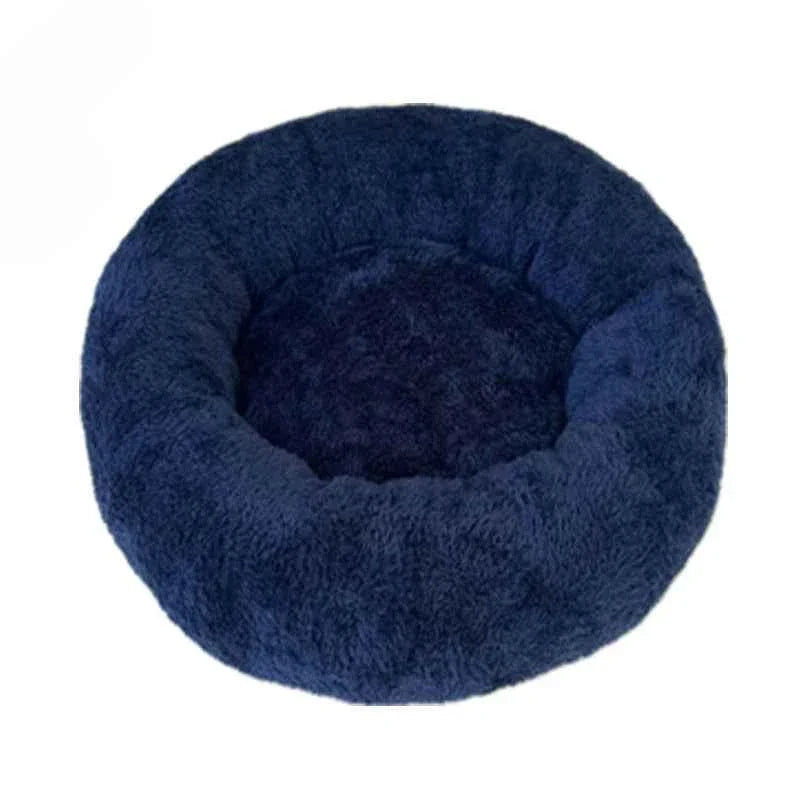 Calming Round Pet Bed: Plush Donut Cuddler for Dogs & Cats