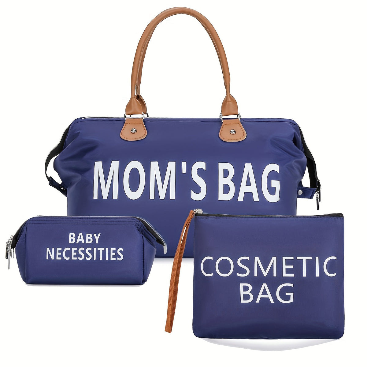 3-Piece Set Large Capacity Multifunctional Travel Bags – Waterproof & Portable Diaper Bag for Moms