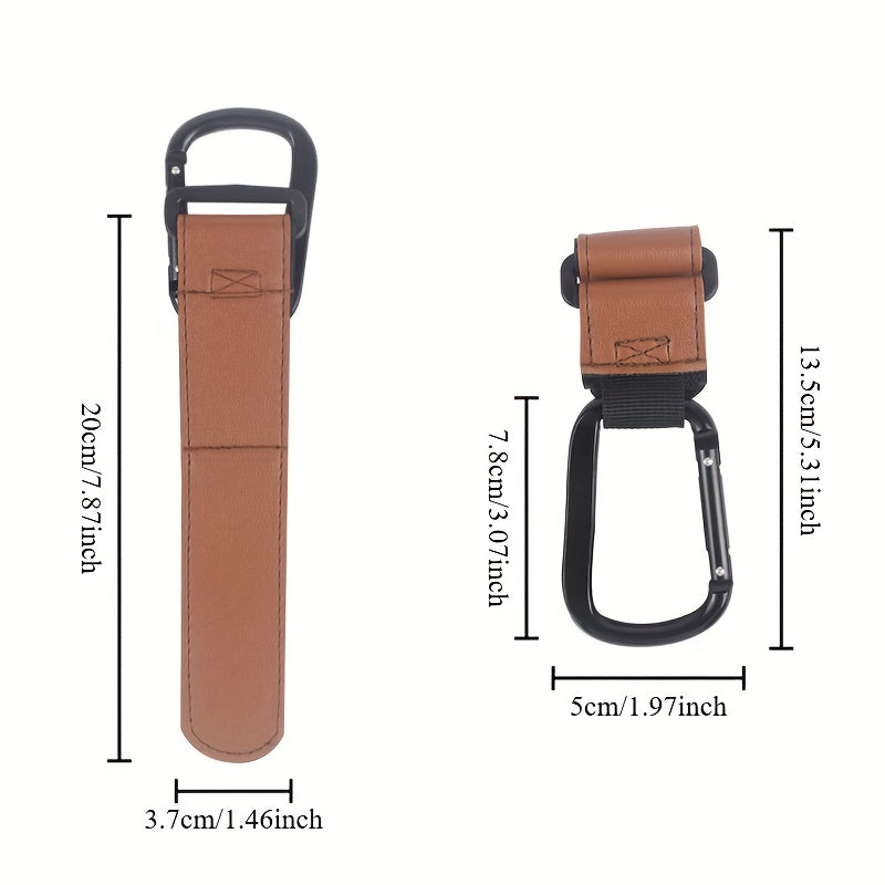 Universal Stroller Hooks & Clips for Bags — Non-Slip One-Hand Opening | Stroller, Bike & EV Accessory