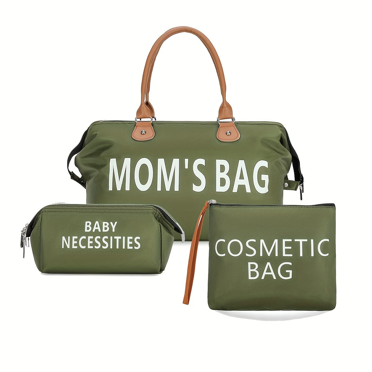 3-Piece Set Large Capacity Multifunctional Travel Bags – Waterproof & Portable Diaper Bag for Moms