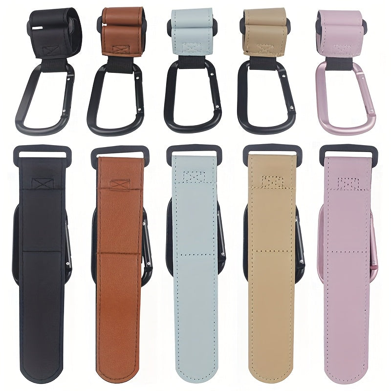 Universal Stroller Hooks & Clips for Bags — Non-Slip One-Hand Opening | Stroller, Bike & EV Accessory