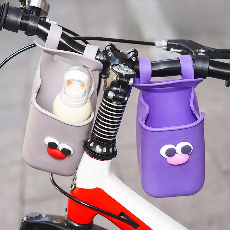 1-Pack Silicone Cup Holder – Universal Stroller & Bike Bottle and Cup Holder, Soft Flexible Durable Silicone, Playful Design