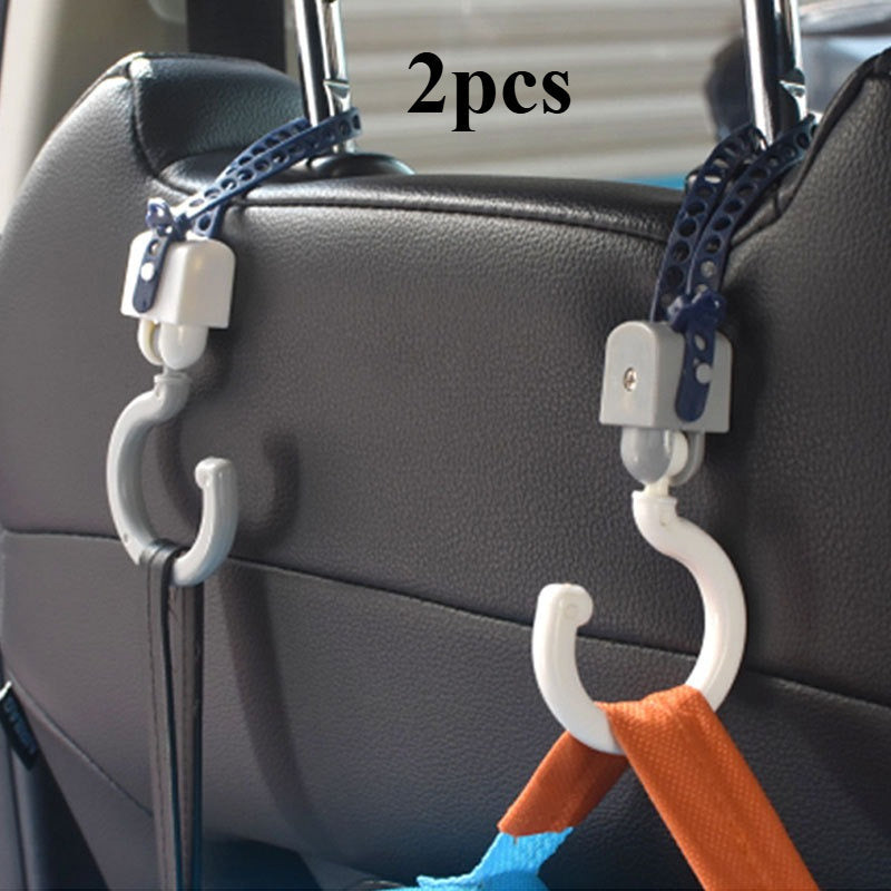 2-Pack Universal S-Hooks for Strollers & Car Seats - Stroller Hook Clips for Diaper Bags, Shopping Carts & Drying Rods
