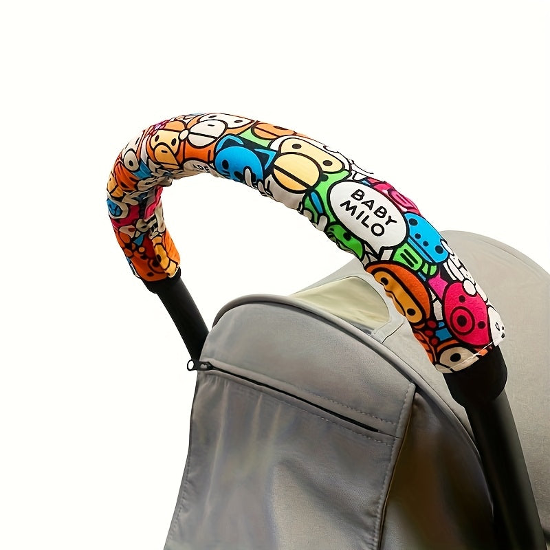 Cute Owl Stroller Handle Cover – 1-Pack Polyester Handle Protector, Scratch-Resistant & Hand Washable for Strollers, Prams & Carriages