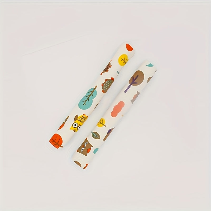 Cute Owl Stroller Handle Cover – 1-Pack Polyester Handle Protector, Scratch-Resistant & Hand Washable for Strollers, Prams & Carriages
