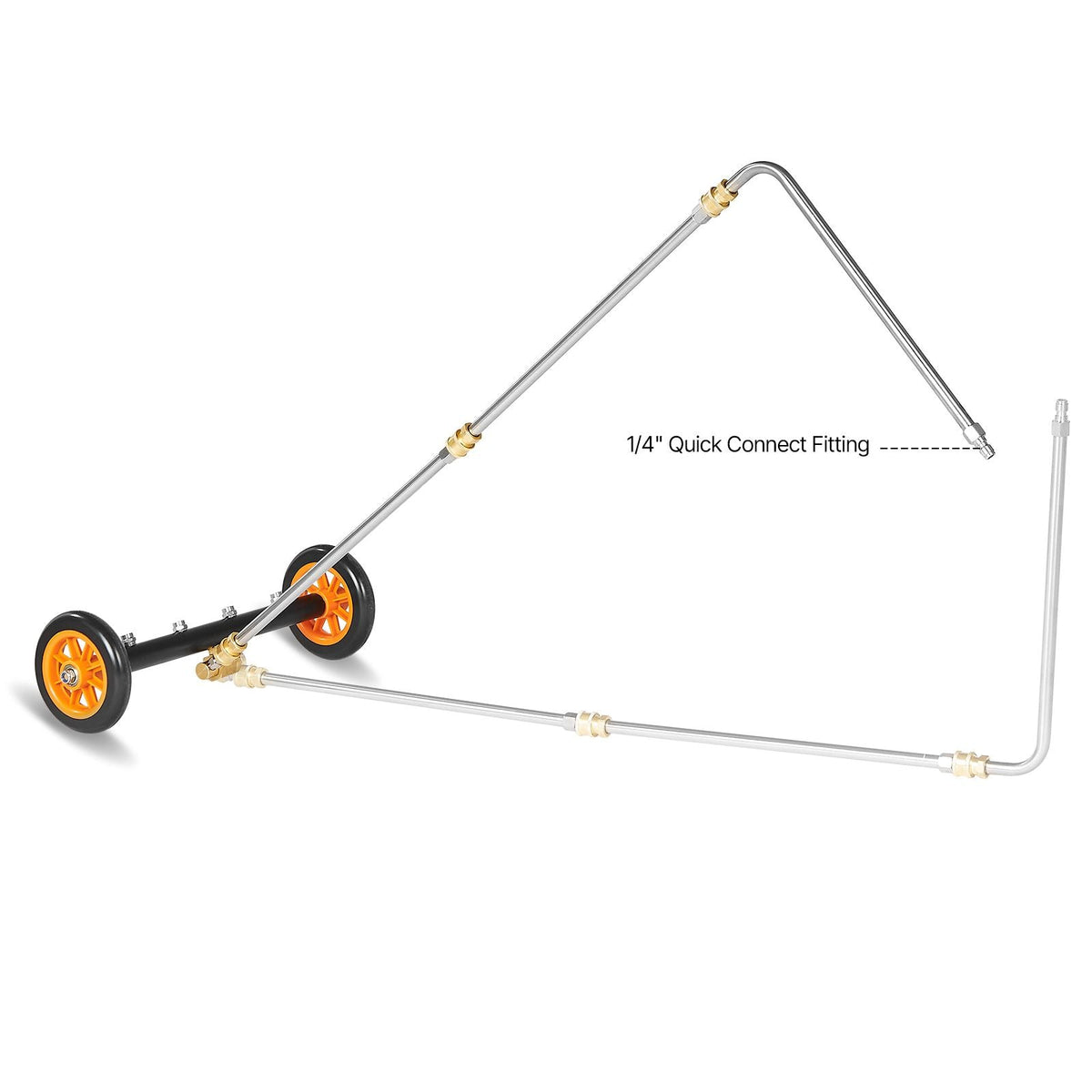 16" Pressure Washer Undercarriage Cleaner Stainless Steel Surface Cleaner for Pressure Washer 4000 Max PSI