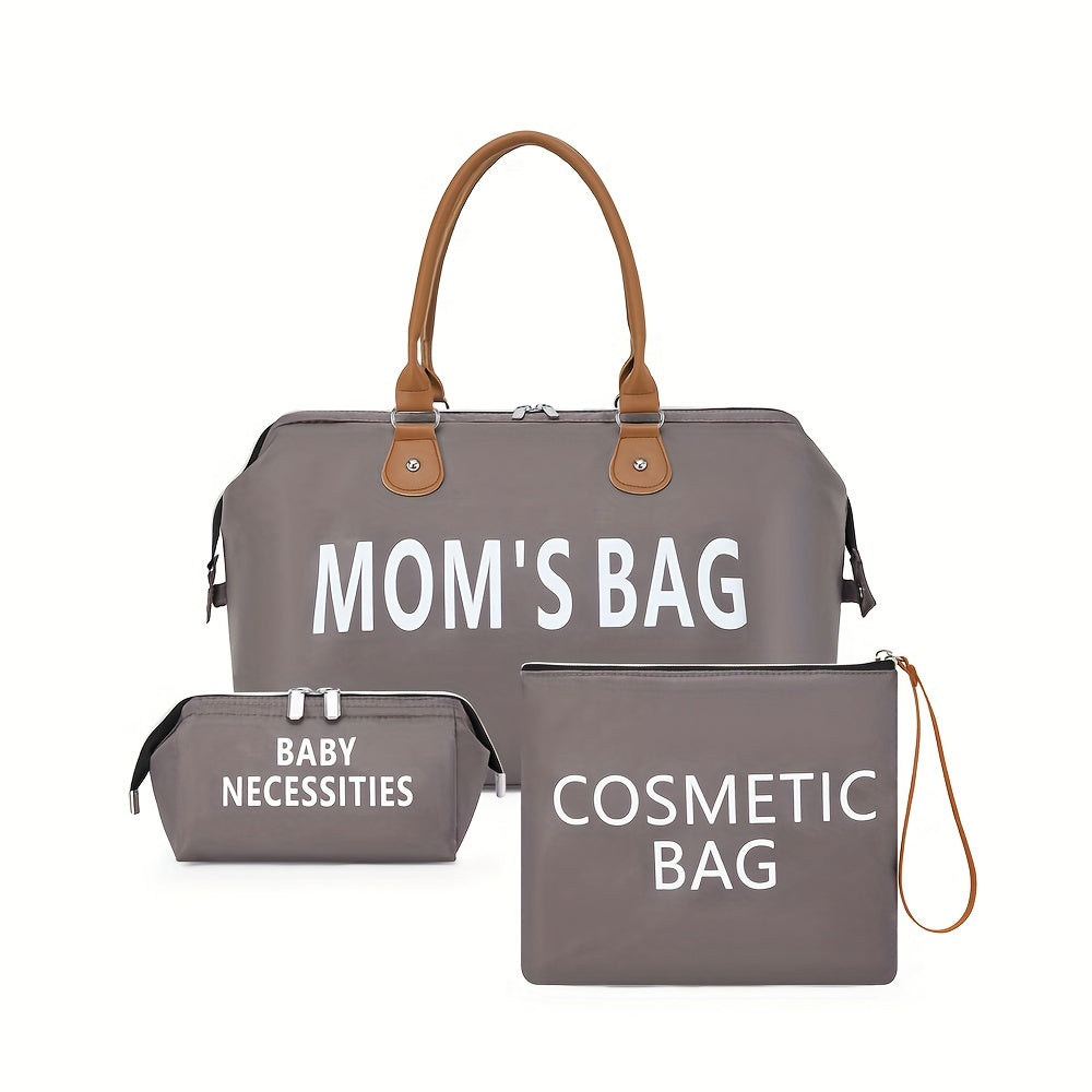 3-Piece Set Large Capacity Multifunctional Travel Bags – Waterproof & Portable Diaper Bag for Moms