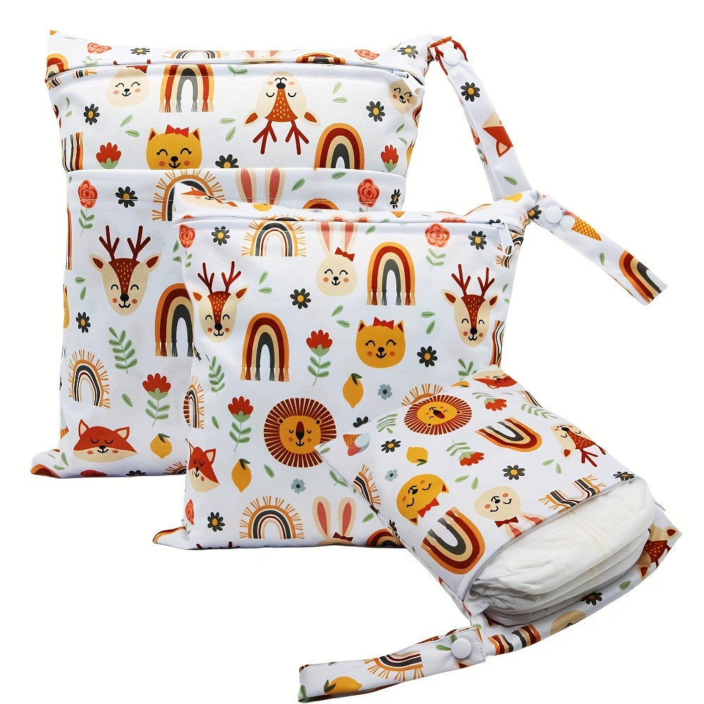 Asenappy 3pcs Waterproof Diaper Bags – Reusable Wet/Dry Cloth Diaper and Breast Pump Organizer