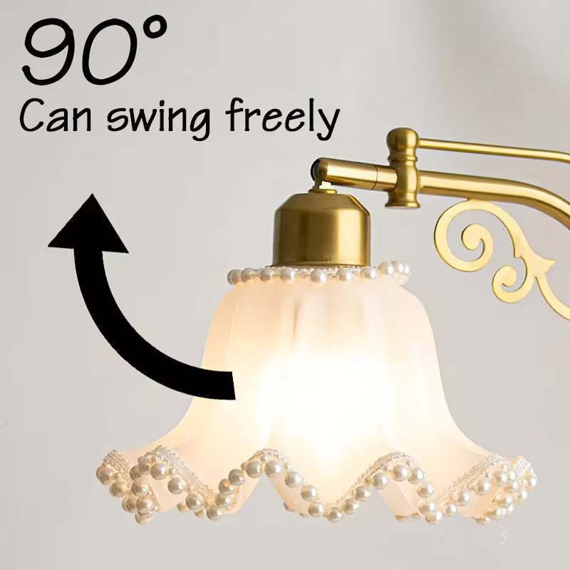 French Vintage Bedside Lamp Rustic Princess Style Decorative Night Light