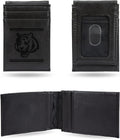 Cincinnati Bengals Premium Black Leather Wallet, Front Pocket Magnetic Money Clip, Laser Engraved, Vegan