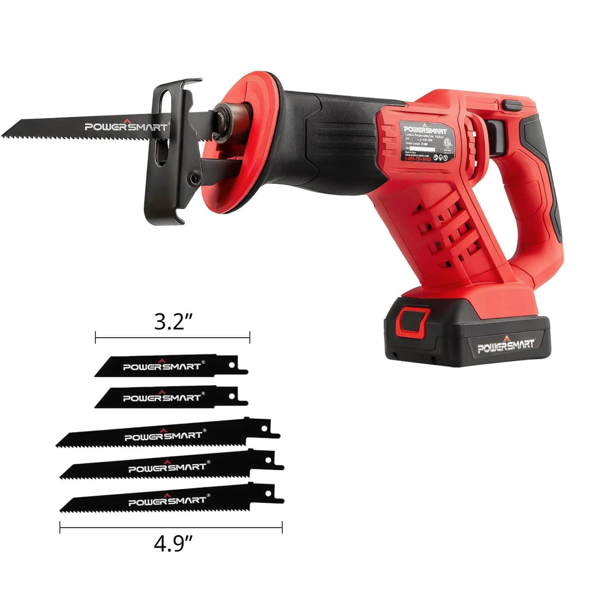 20V Cordless Reciprocating Saw w/ 2.0Ah Battery & Charger PS76415A